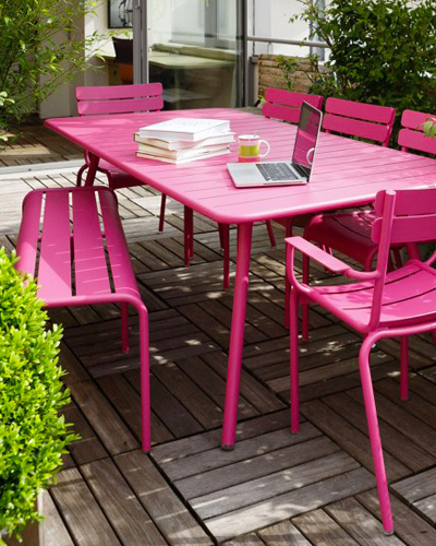 Table de jardin rose Fermob